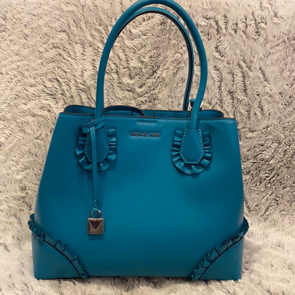 Michael Kors  Hamilton Aqua Leather tote bag